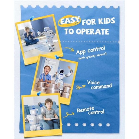 Smart Robots for Kids,Large Programmable Interactive RC Robot with Voice Control - Picture 5 of 6